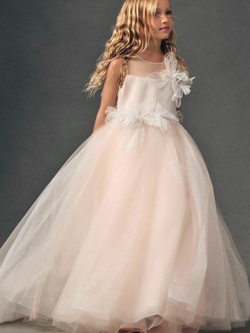 Princess Daliana 3D Floral Flower Girl Dress Girls Formal Floral Flower Girl